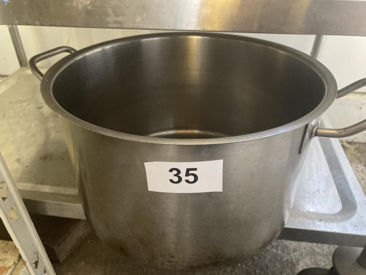 Edelstahl Kochtopf, Maße: ca. DM 43cm, H 20 cm